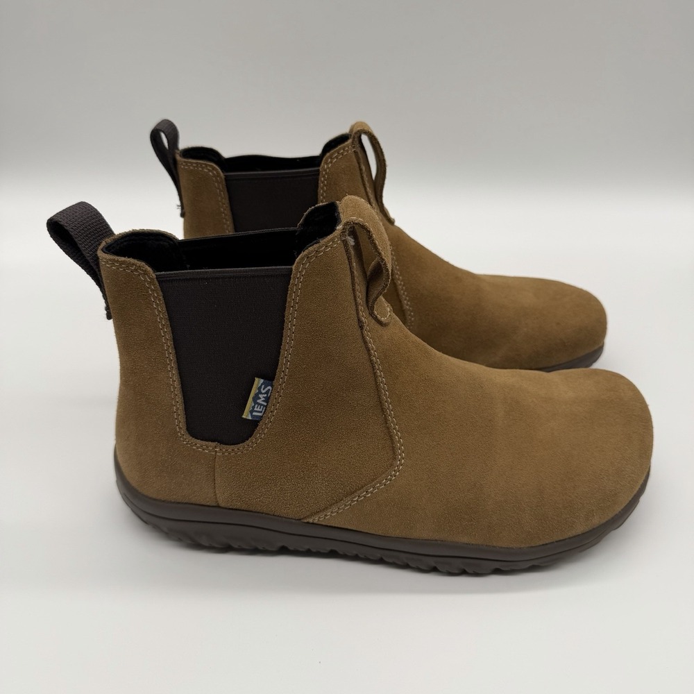 Lems Chelsea Boots Mens 9 Womens 10.5 Brown Cedar Suede Leather Shoes Unisex